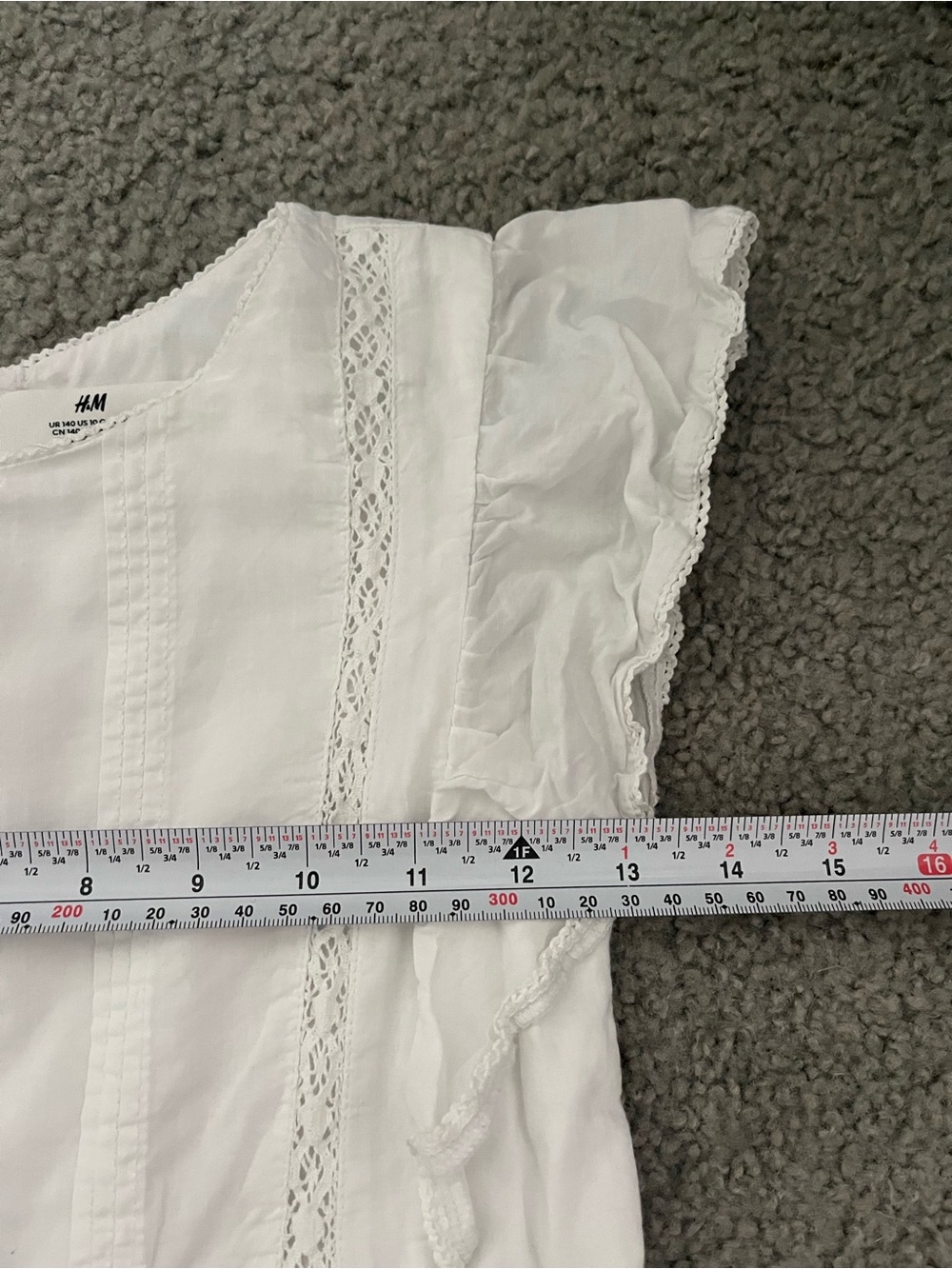 H&M White Ruffle Tiered Dress - Picture 4 of 6
